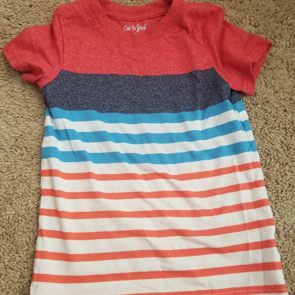 Boys stripe short sleeve shirt